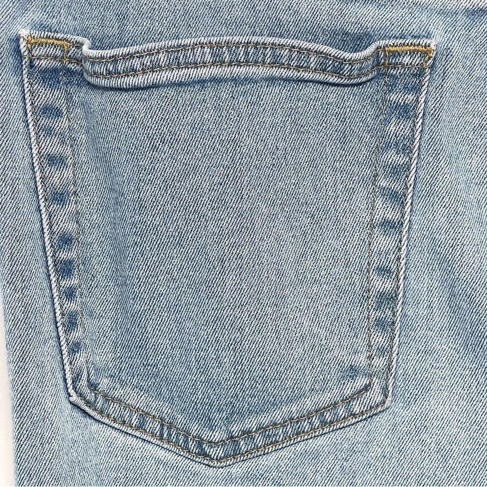 ReDone Comfort Stretch High Rise Button Fly Distressed Stove Pipe Jeans Women 31 - Picture 12 of 15
